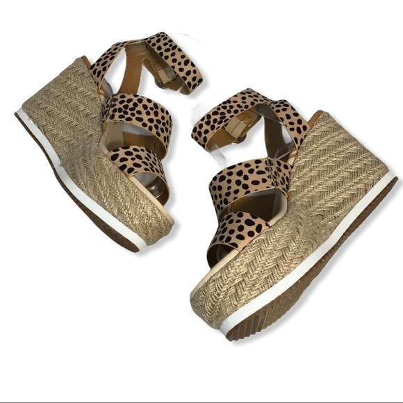 DV8 Cheetah Espadrille Wedge Sandals - Picture 8 of 8